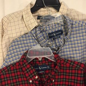 Lot Of 3 Polo Ralph Lauren Classic Fit Shirts L
